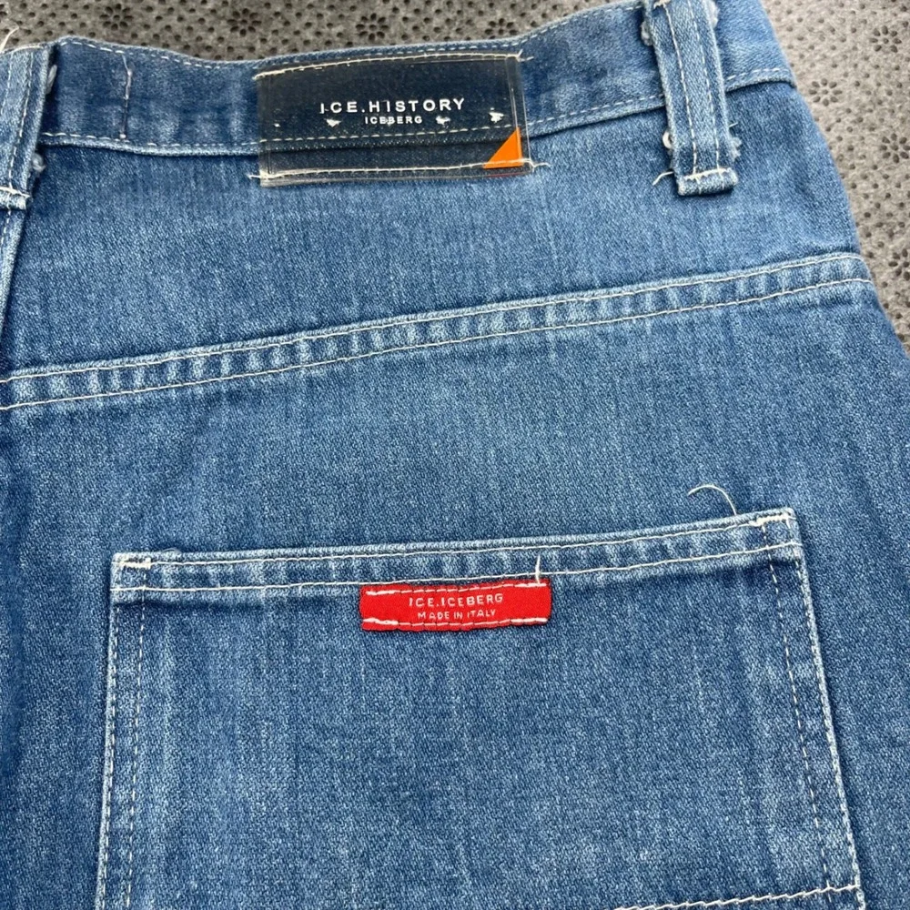 Vintage Iceberg Jeans History Blue Carpenter Pants Mens 36x32 Baggy Wide Leg